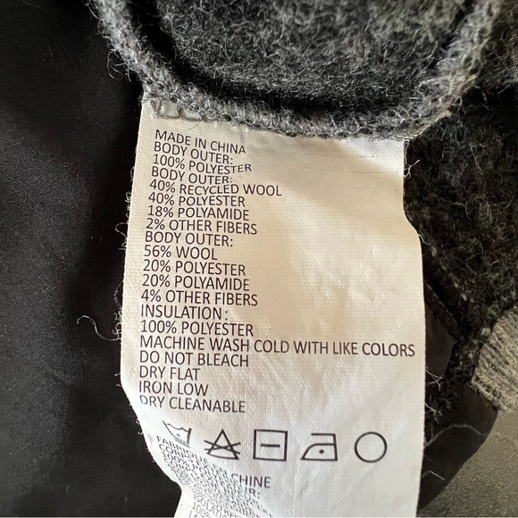 PrAna Zinnia Recycled Wool Blend Black Quilted Full Zip Jacket Womens Size Small - Picture 7 of 8